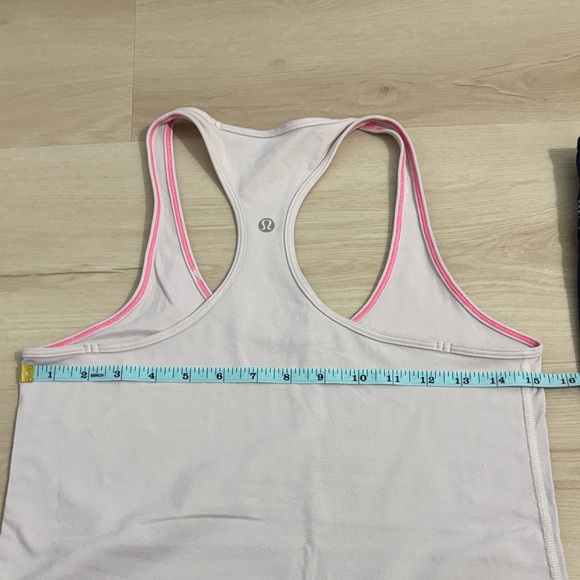 Lululemon light pink Tank and gray capris Set athletic, casual, workout, sporty - Picture 2 of 7